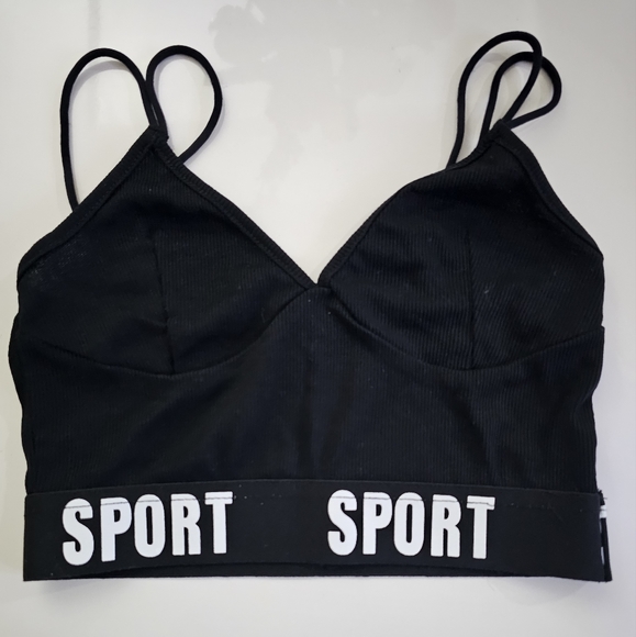 SHEIN Youth black Ribbed Sports Bra | Never Used, in good condition - Picture 1 of 2